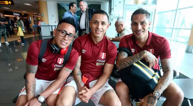 Cueva, Yoshimar Yotún y Paolo Guerrero Cueva, Yoshimar Yotún y Paolo Guerrero