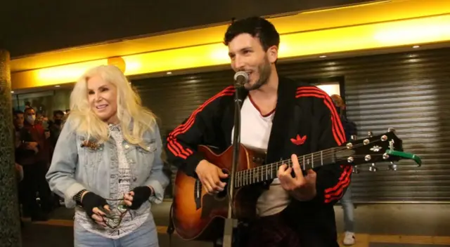 Susana Giménez y Sebastián Yatra cantan en el Subte Susana Giménez y Sebastián Yatra cantan en el Subte