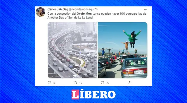 Los usuarios compararon el tráfico del by pass con la película de La La Land. Los usuarios compararon el tráfico del by pass con la película de La La Land.