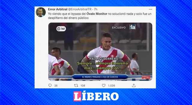 Tras registrarse el tráfico en el Óvalo Monitor, los usuarios recordaron las palabras de Paolo Guerrero Tras registrarse el tráfico en el Óvalo Monitor, los usuarios recordaron las palabras de Paolo Guerrero