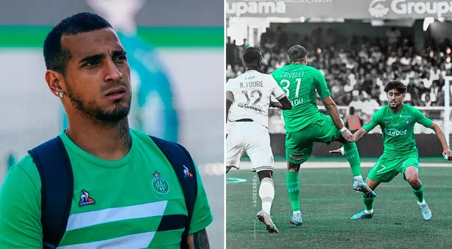 Miguel Trauco jugó los 90 minutos en esta ida de los playoffs de ascenso en Francia