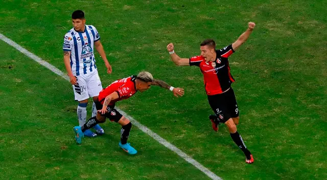 Atlas celebrando el triunfo ante Pachuca por la final de la Liga MX