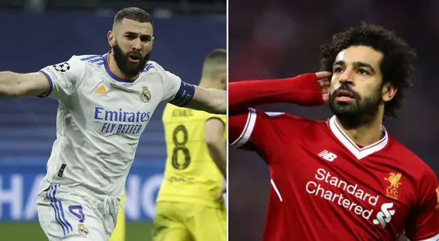 Benzema y Salah, las cartas de gol para el Real Madrid y Liverpool.