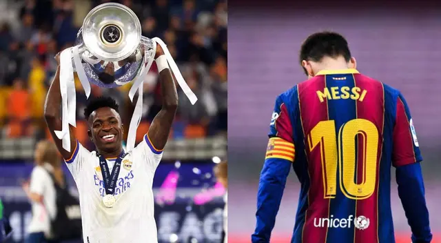 Vinicius le quitó un récord a Messi en la final de Champions. Vinicius le quitó un récord a Messi en la final de Champions.