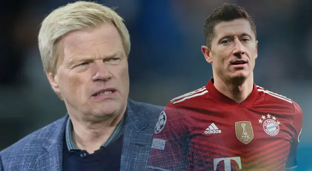 Oliver Kahn molesto con Robert Lewandowski.