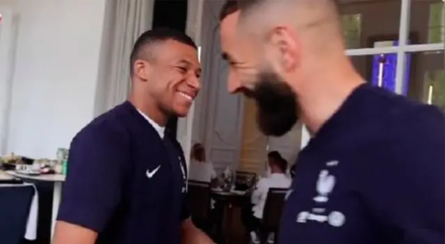 Mbappé se reencontró con Karim Benzema en la Selección de Francia Mbappé se reencontró con Karim Benzema en la Selección de Francia