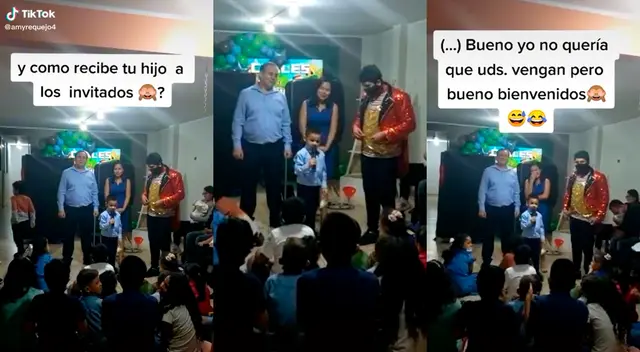 Niño da sincero discurso en su fiesta de cumpleaños y causa la risa de todos.