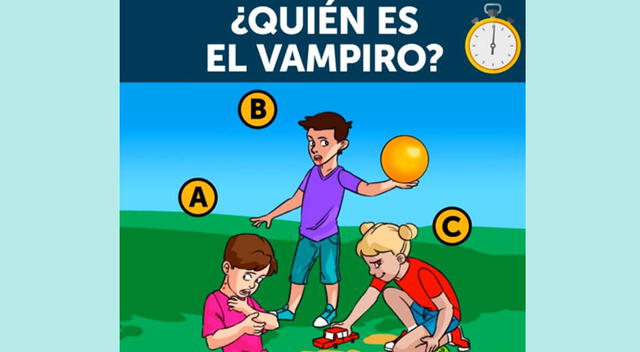 Encuentra al niño vampiro en solo segundos en este acertijo visual. Encuentra al niño vampiro en solo segundos en este acertijo visual.