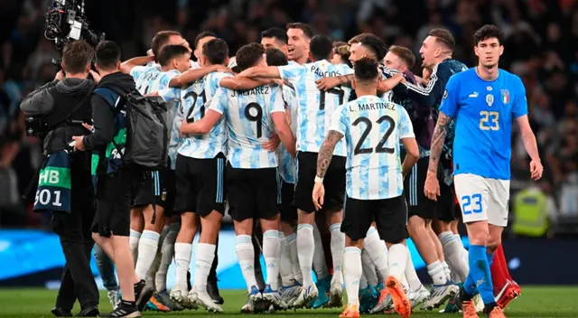 Argentina celebra el título de la Finalissima 2022