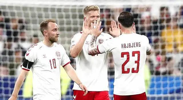 Eriksen estuvo en la victoria danesa.