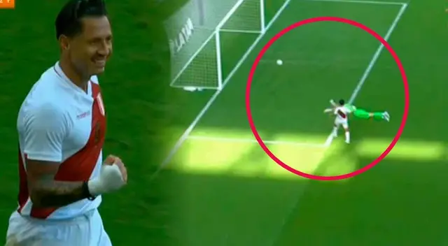 Gianluca Lapadula pone el 1-0 de Perú-Nueva Zelanda. Gianluca Lapadula pone el 1-0 de Perú-Nueva Zelanda.