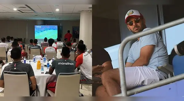 Claudio Pizarro visitó la concentración de Perú y se puso a ver con ellos el Australia vs. Emiratos Claudio Pizarro visitó la concentración de Perú y se puso a ver con ellos el Australia vs. Emiratos