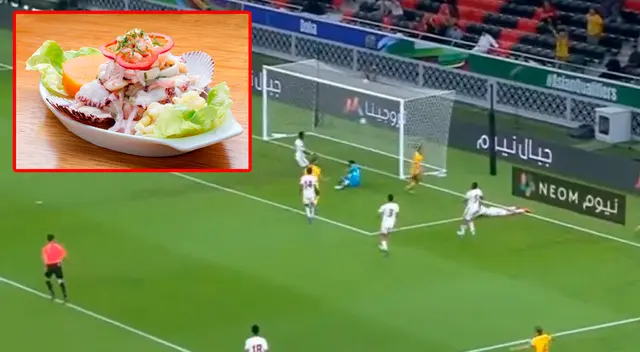 El plato de bandera del Perú tomó protagonismo del encuentro entre Australia y Emiratos Árabes.