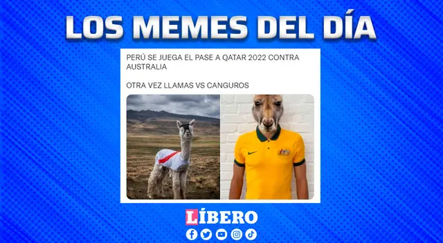 'Lapallama' vs canguro: fue una manera divertida de graficar el repechaje.