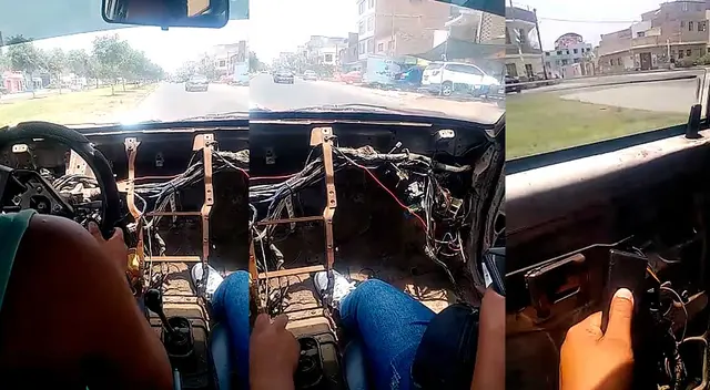 Por lo menos funciona la ventana Pidió un Uber y llegó auto sin partes en su interior Por lo menos funciona la ventana Pidió un Uber y llegó auto sin partes en su interior