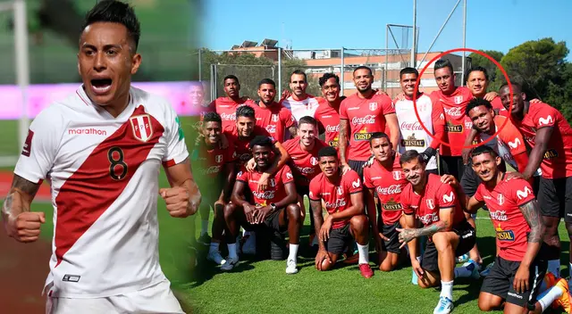 Christian Cueva y su truco para lucir más alto en la foto de la bicolor Christian Cueva y su truco para lucir más alto en la foto de la bicolor