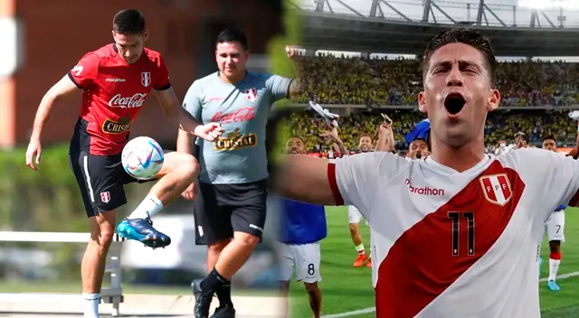 Santiago Ormeño marcó golazo en entrenamientos de Perú Santiago Ormeño marcó golazo en entrenamientos de Perú
