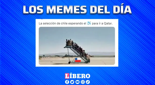 Esta imagen hace énfasis en que los chilenos se quedaron con las 'maletas hechas' para ir a Qatar 2022.