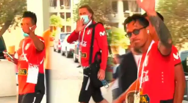 Perú rumbo al estadio de Al-Sadd para entrenar Perú rumbo al estadio de Al-Sadd para entrenar