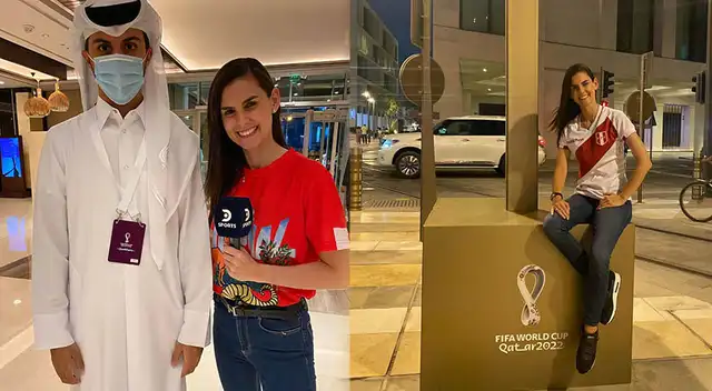 La exfutbolista se encuentra muy emocionada al estar en Qatar y cubrir el partido de repechaje.