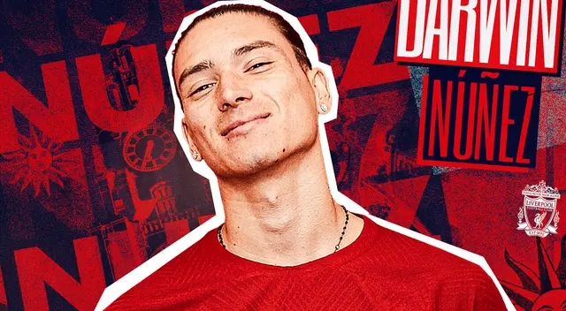 Darwin Núñez llega a Anfield procedente del Benfica de Portugal Darwin Núñez llega a Anfield procedente del Benfica de Portugal