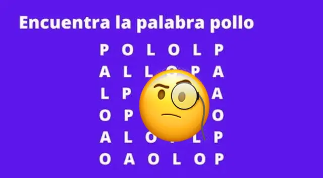 Reto visual nivel Dios: encuentra la palabra pollo Reto visual nivel Dios: encuentra la palabra pollo