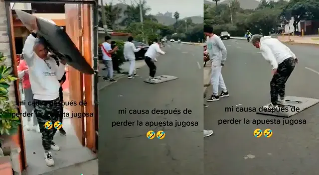 TikTok viral: peruano apostó todos sus ahorros y destruye su televisor al saber que lo perdió todo