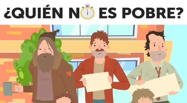 Acertijo visual: encuentra quién es el pobre en la imagen. Acertijo visual: encuentra quién es el pobre en la imagen.