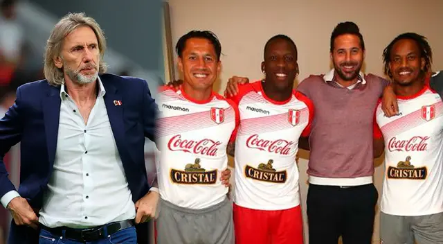 Claudio Pizarro visitó al equipo peruano en la previa del repechaje.