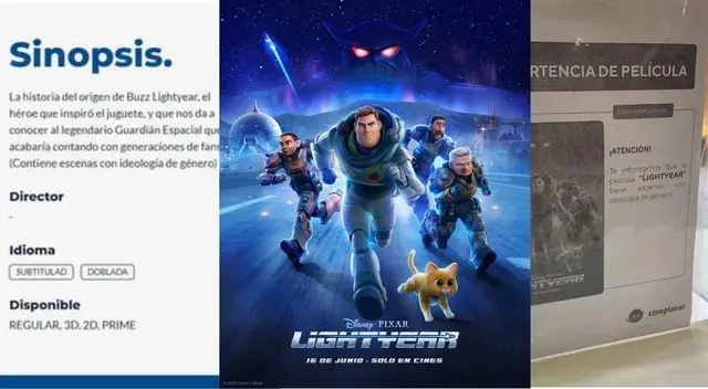 Cineplanet se pronuncia ante críticas por advertencia de la cinta 'Lightyear' Cineplanet se pronuncia ante críticas por advertencia de la cinta 'Lightyear'
