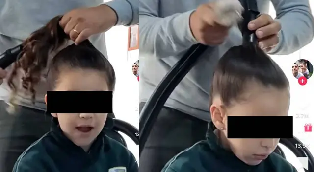 ¡Papá ingenioso! Forma de peinar a su pequeña vuelve viral a un padre de familia