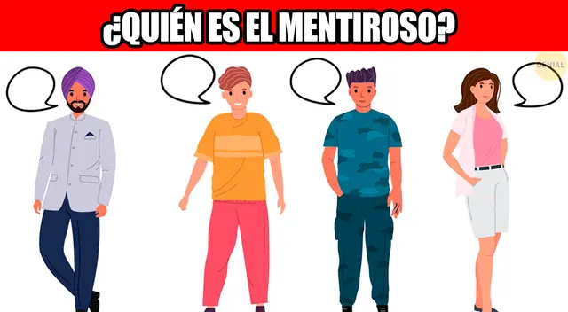 Mira con atención la siguiente imagen y descubre quién miente. Mira con atención la siguiente imagen y descubre quién miente.