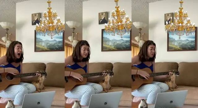 TikTok: Cachorro se viraliza con sorprendentes videos 'cantando' con su dueña