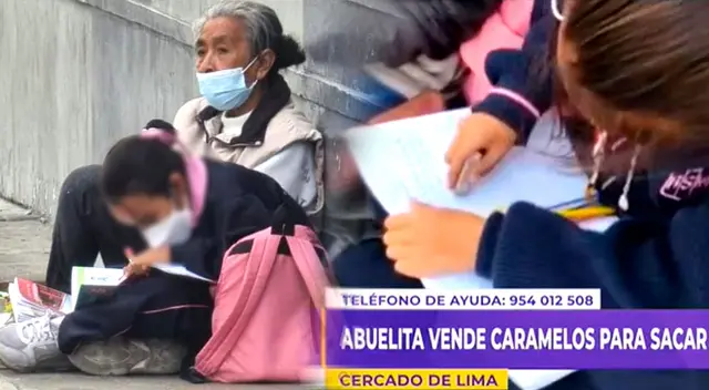 Anciana vende caramelos para mantener a su nieta en el colegio, tras quedar huérfana Anciana vende caramelos para mantener a su nieta en el colegio, tras quedar huérfana