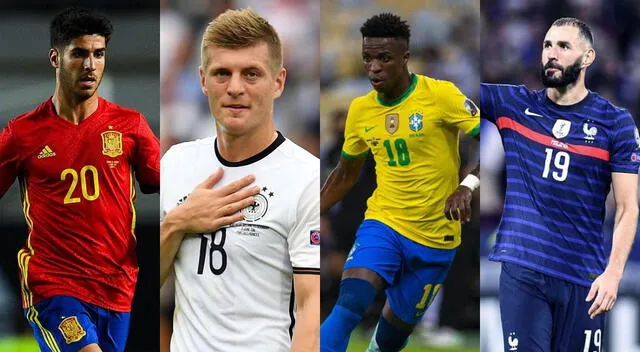 Algunos de los jugadores del Real Madrid que estarán en Qatar 2022.   