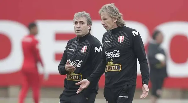 Ricardo Gareca junto con el 'Bocha' Santín Ricardo Gareca junto con el 'Bocha' Santín