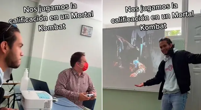 Un profesor y su alumno jugaron Mortal Kombat por una nota Un profesor y su alumno jugaron Mortal Kombat por una nota