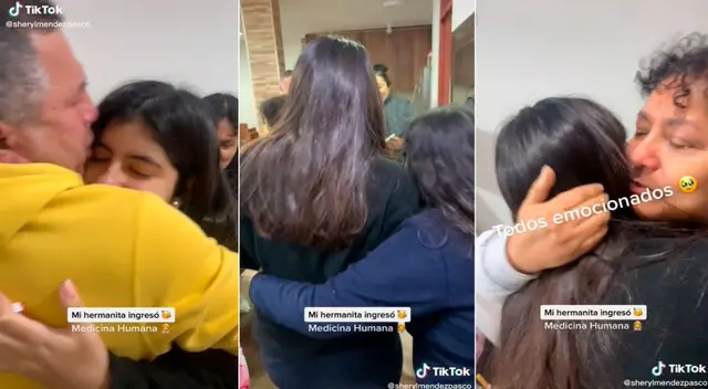 Joven ingresa a la universad para estudiar medicina y familia llora de alegría