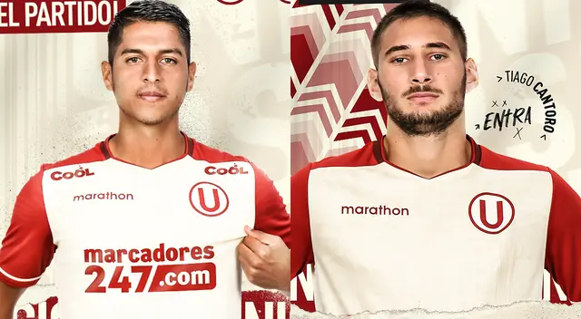 Leonardo Rugel y Tiago Cantoro, jóvenes de Universitario.   