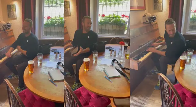 Pareja de novios visitan bar, se encuentran con Chris Martin y les dedica canción de Coldplay