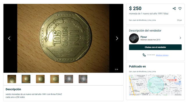 moneda de un sol peruano