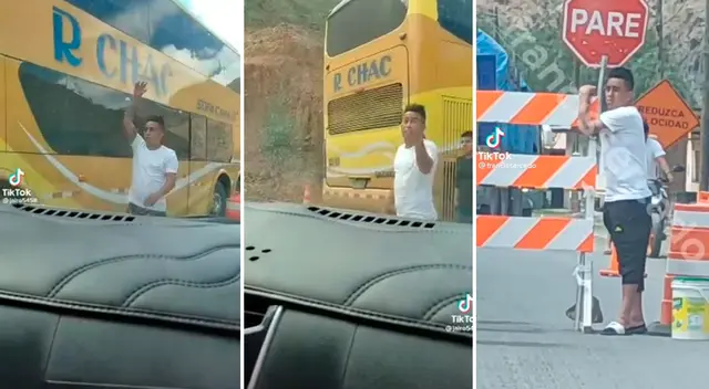 Christian Cueva hizo gala de su humildad al bajarse de vehículo y ordenar el tránsito.