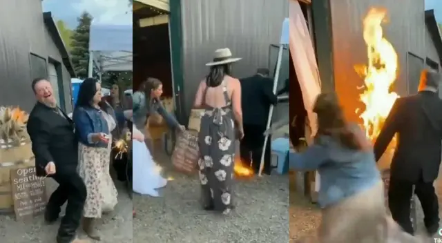 ¡Se pasó de copas! Hombre provoca incendio en plena fiesta tras emborracharse