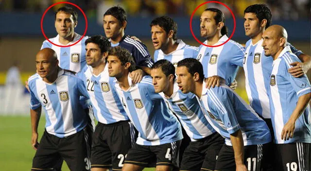  Leandro Desábato y Hernán Barcos en la Selección Argentina.   