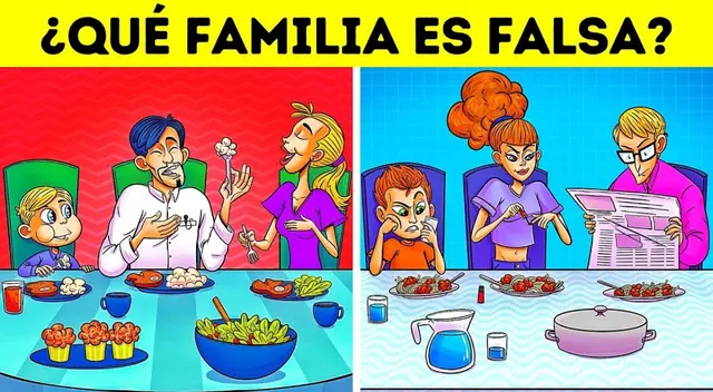 ¿Qué familia es falsa? Solo los 'MAESTROS' de los acertijos visuales logran adivinar