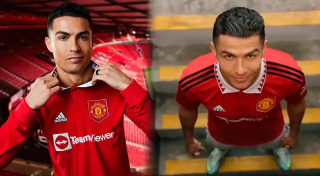 Cristiano Ronaldo es protagonista al lucir la nueva camiseta de Manchester United Cristiano Ronaldo es protagonista al lucir la nueva camiseta de Manchester United