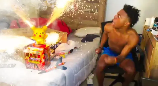 Streamer prende potente pirotécnico en su cuarto y luego llegan los bomberos