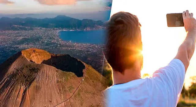 Turista cayó dentro del Volcán Monte Vesubio tras tomarse selfie en zona prohibida Turista cayó dentro del Volcán Monte Vesubio tras tomarse selfie en zona prohibida