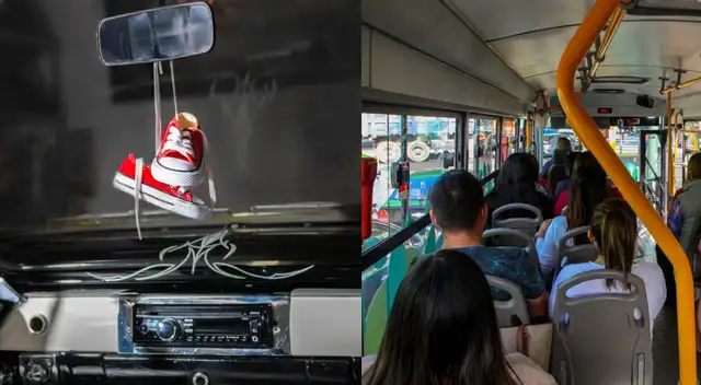 ¿Qué significan los zapatitos de bebé colgados en los micros?