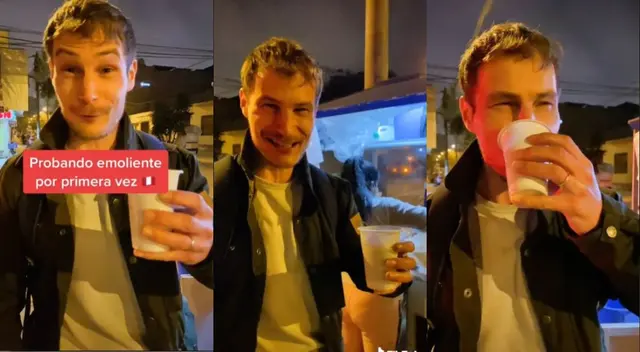 Finlandés y su reacción tras probar emoliente en las calles limeñas - VIDEO Finlandés y su reacción tras probar emoliente en las calles limeñas - VIDEO